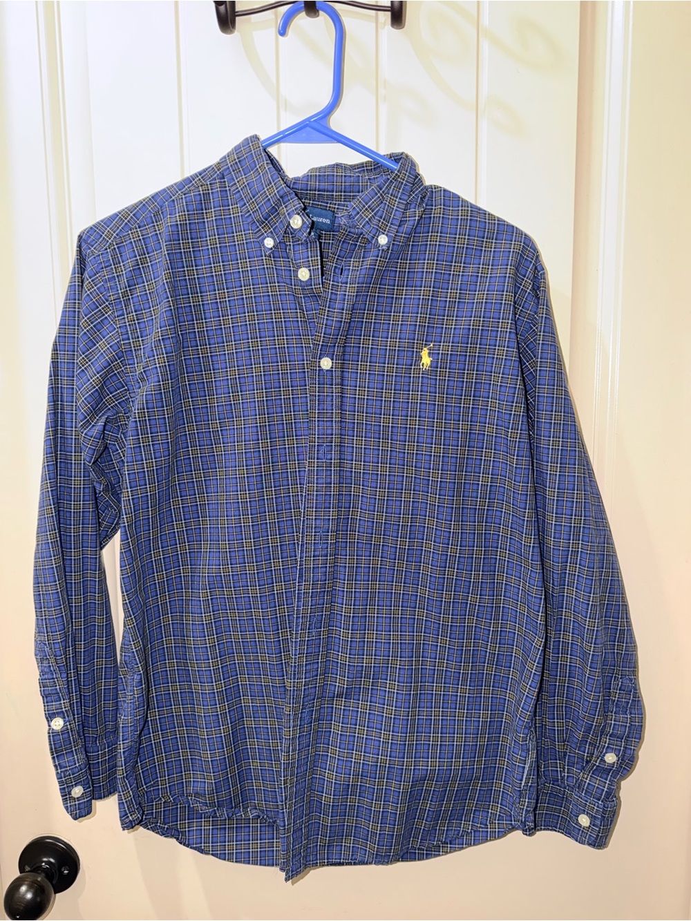 Ralph Lauren Blue Plaid Button-Down Shirt